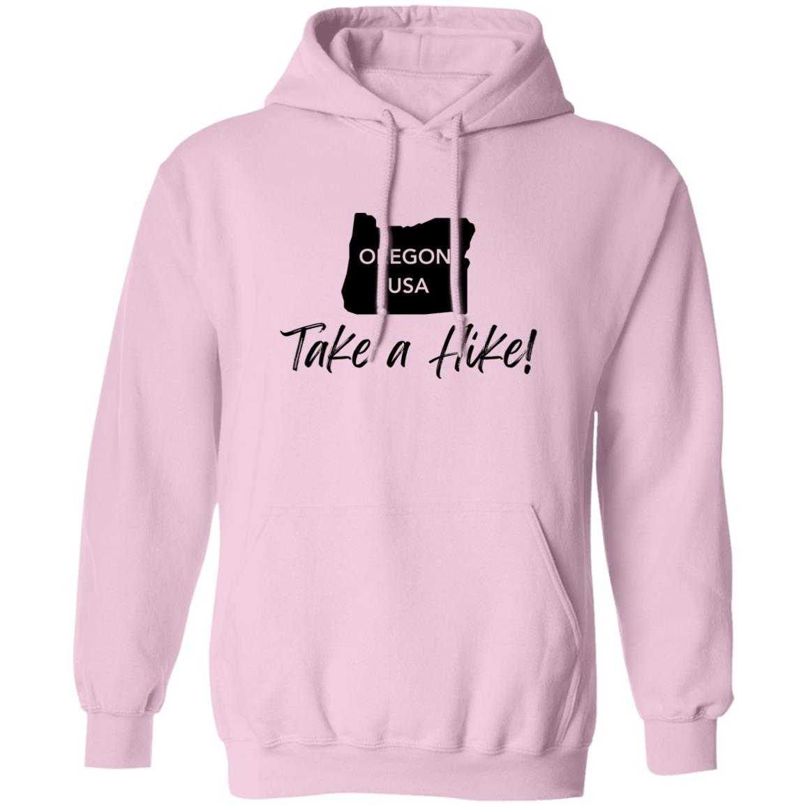Comfy G185 Pullover Hoodie for men or women - Take a Hike Oregon black print