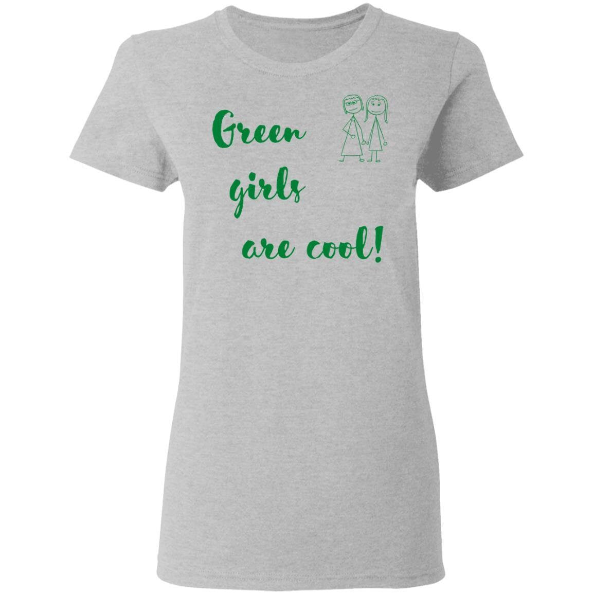 Green Girl Ladies' T-shirt (Green Font)