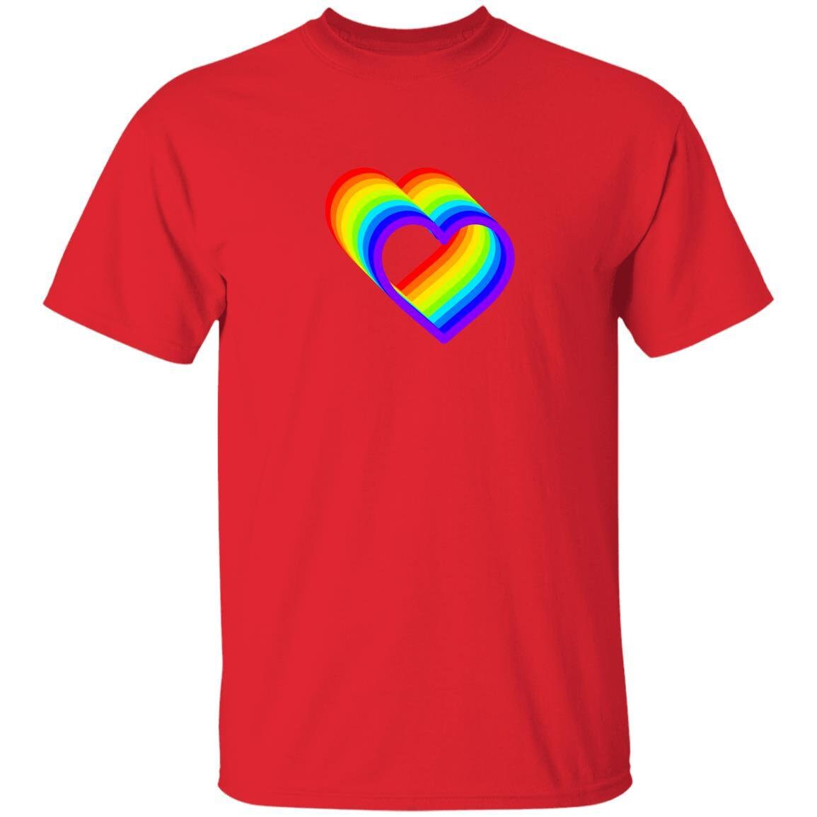 Rainbow Heart- t-shirt | GIFTS FOR ANYONE (Green, Brown, Orange, Red, Maroon, Purple)