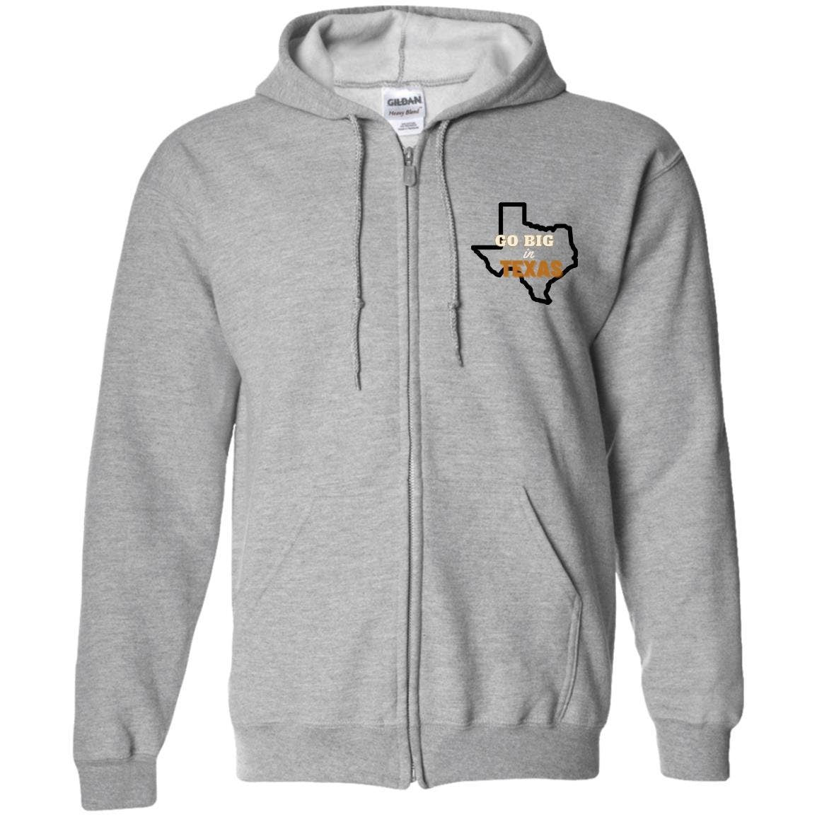 Texas State Zip Up Hooded Sweatshirt | Texas State Clothing | GIFTS FOR HIM or her