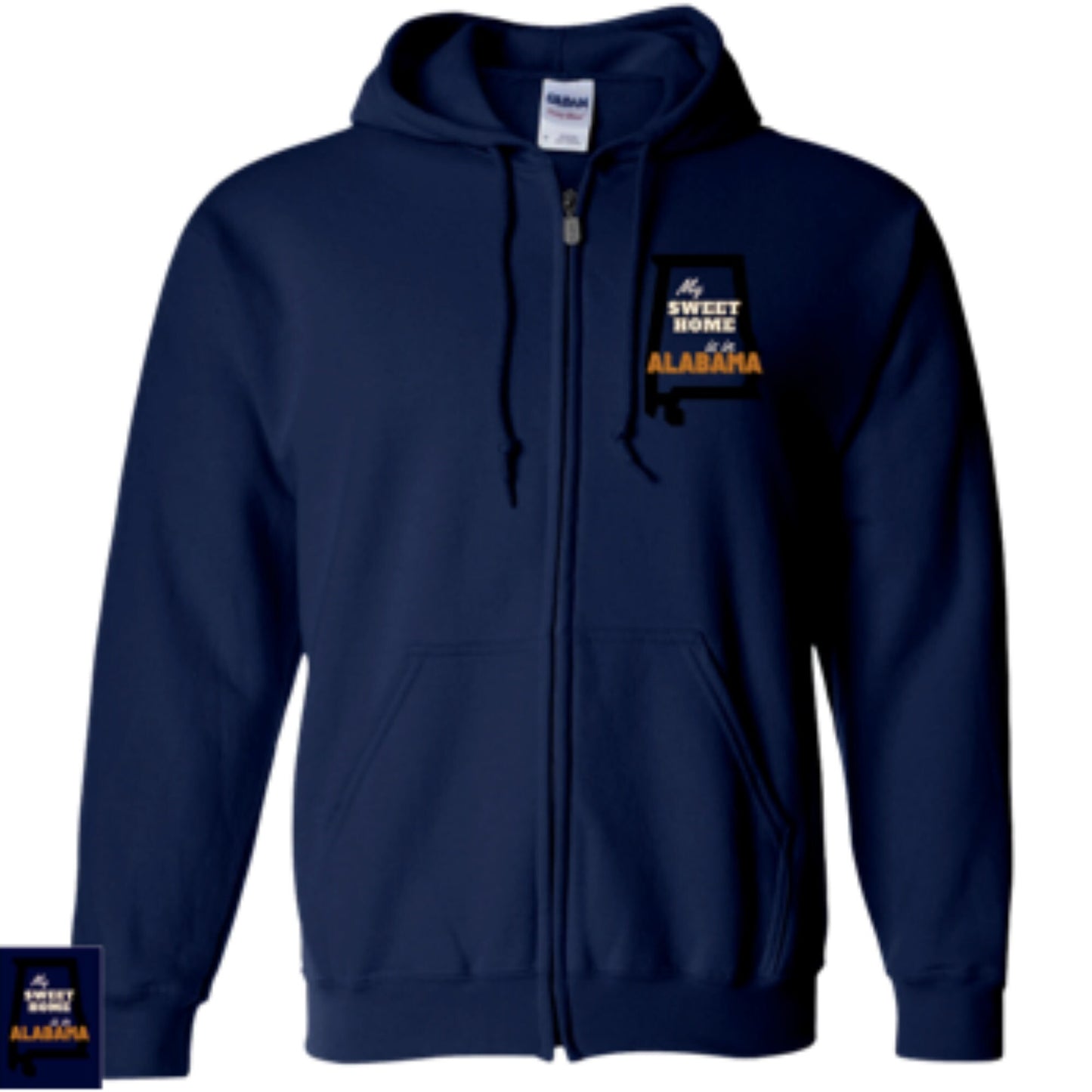 Alabama Zip Up Hooded Sweatshirt | Alabama Clothing | GIFTS FOR HIM or her