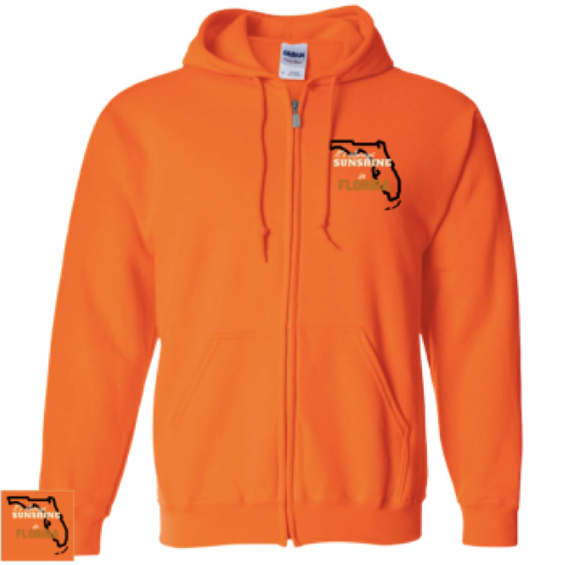 Florida Zip Up Hooded Sweatshirt | Florida Clothing | GIFTS FOR HIM or her