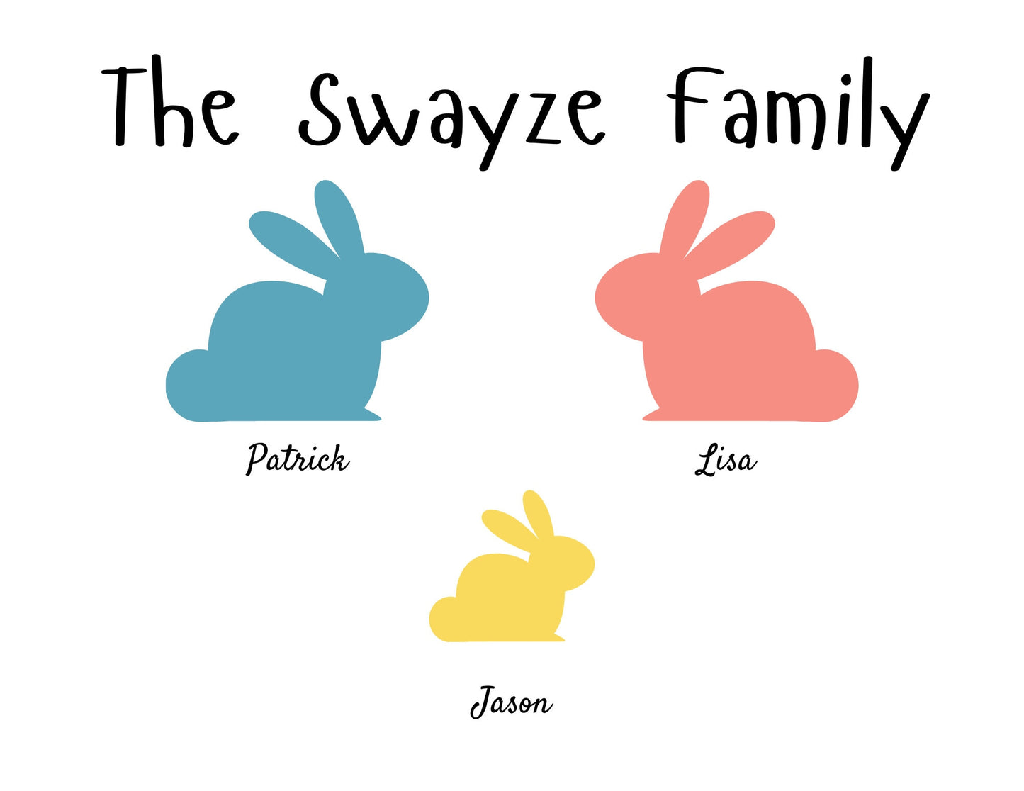 Easter Greeting Cards Family Name Printable