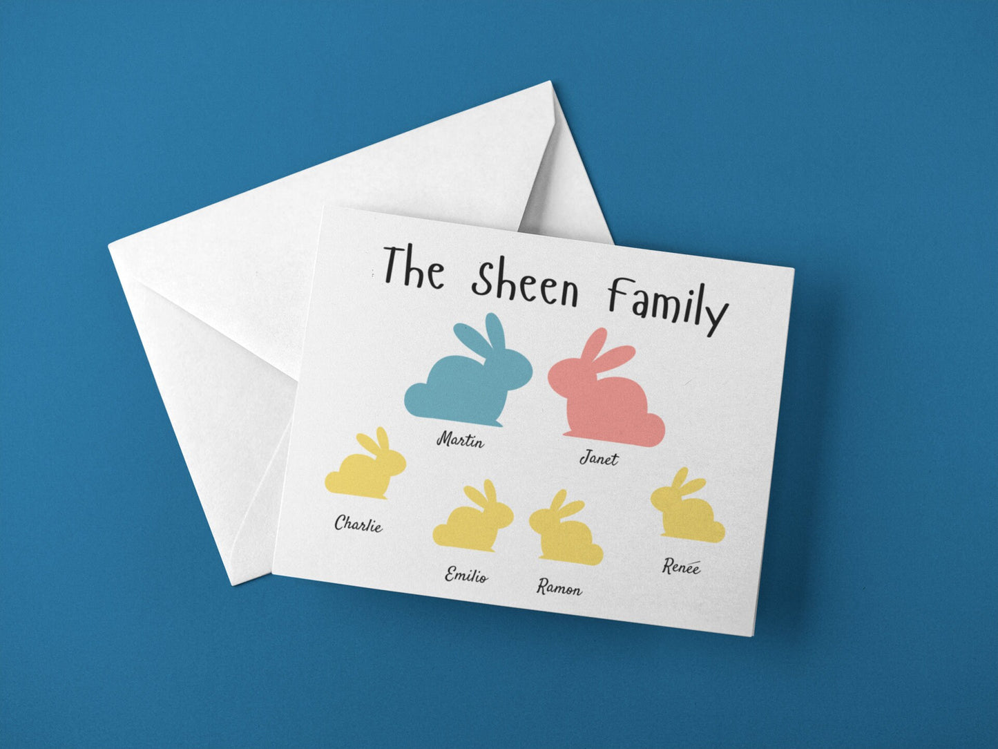 Easter Greeting Cards Family Name Printable