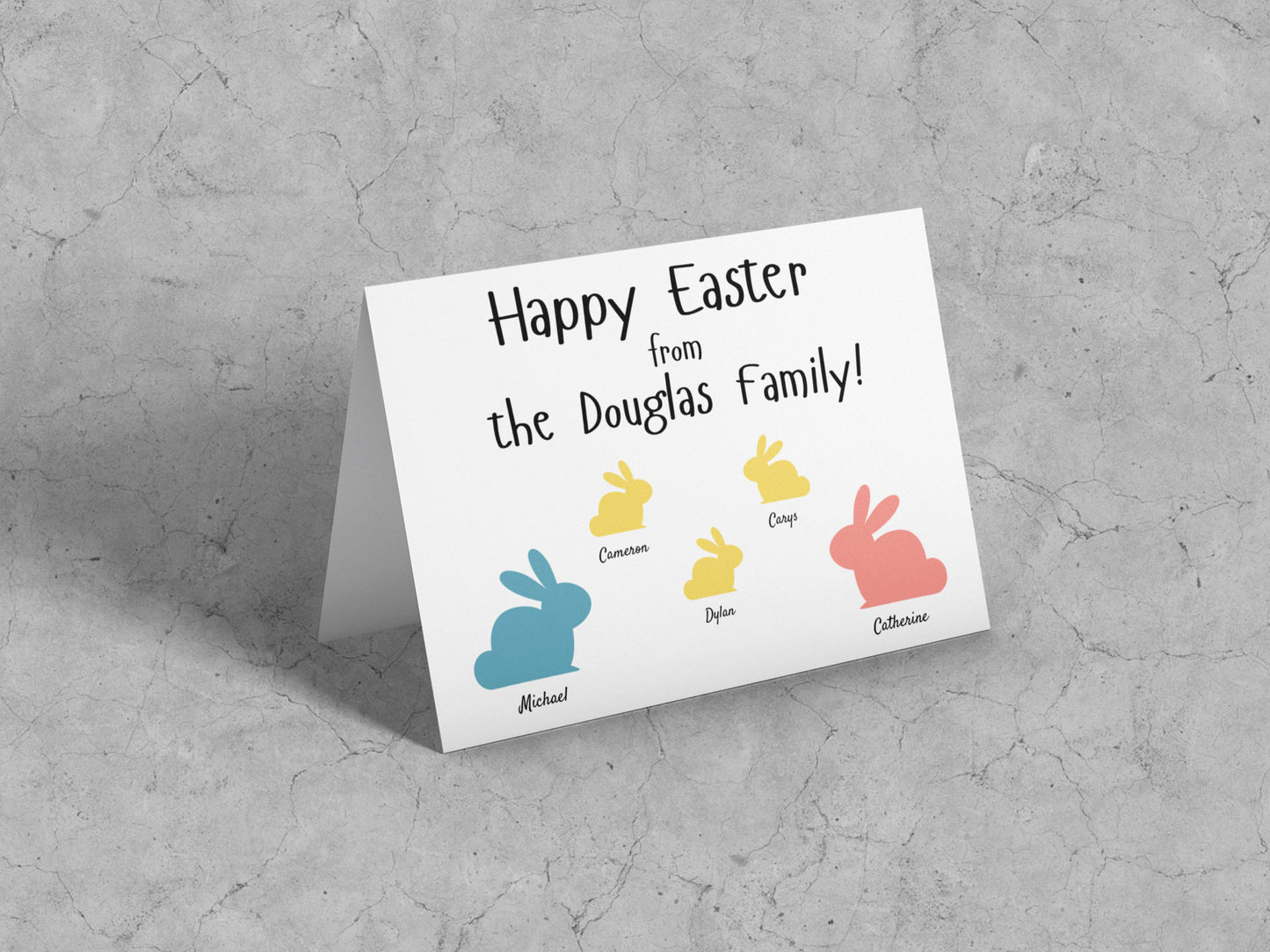 Easter Greeting Cards Family Name Printable