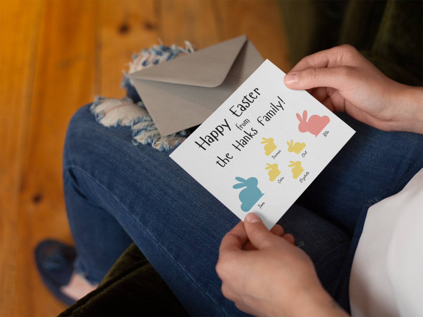 Easter Greeting Cards Family Name Printable