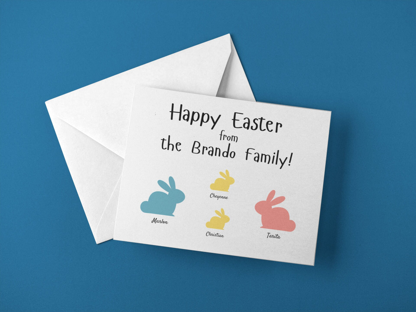 Easter Greeting Cards Family Name Printable