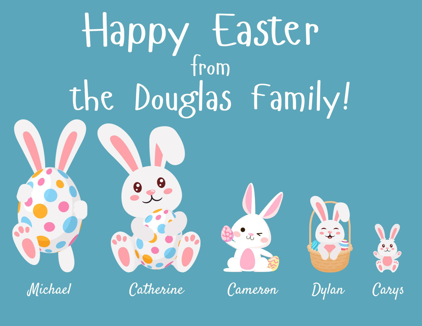 Easter Greeting Cards Family Name