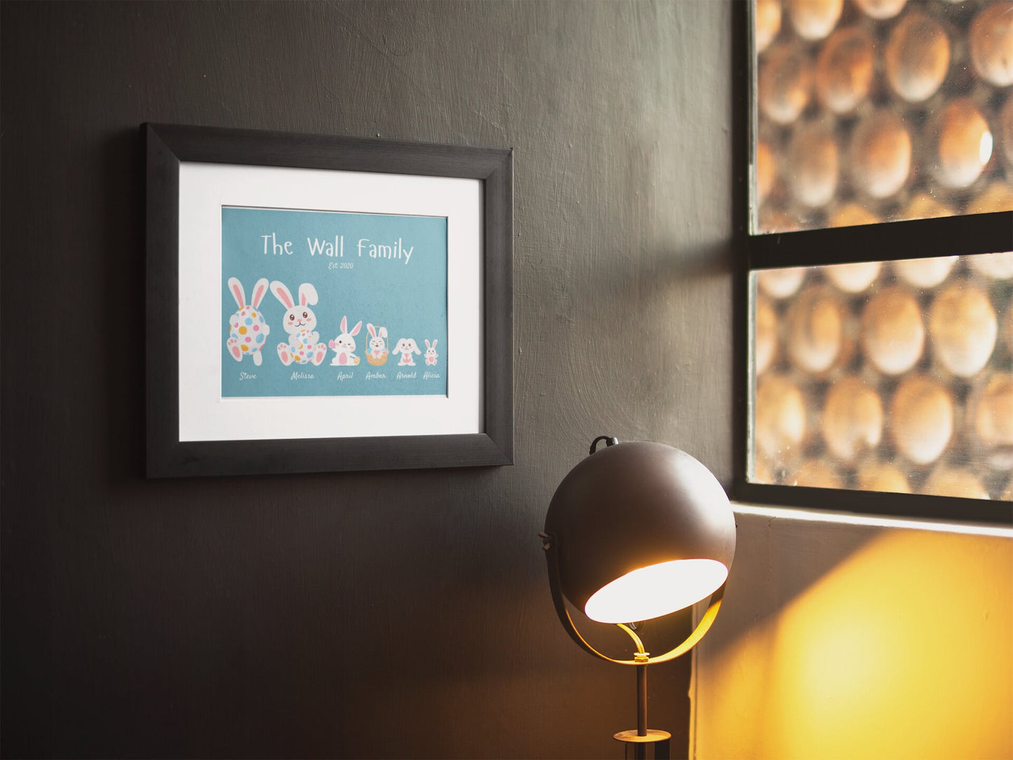 Easter Custom Family Name Print Last Name Print - frame not included