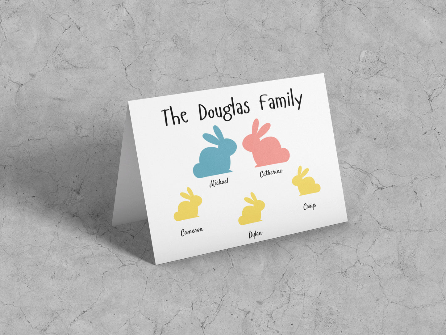 Easter Greeting Cards Family Name Printable