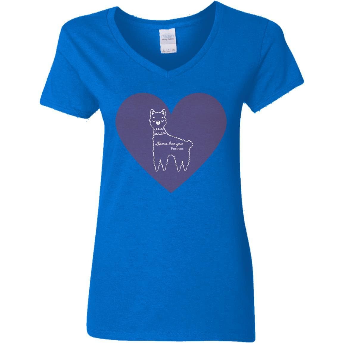 Llama Love Ladies' 5.3 oz. V-Neck T-Shirt (G500VL)
