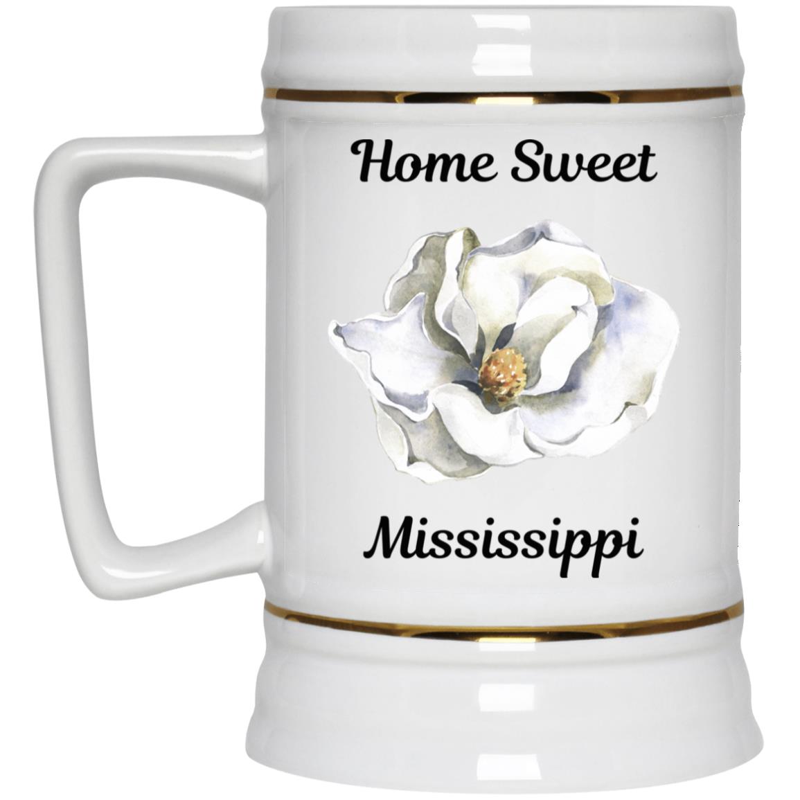 Elegant 22oz Beer Stein present honoring Mississippi