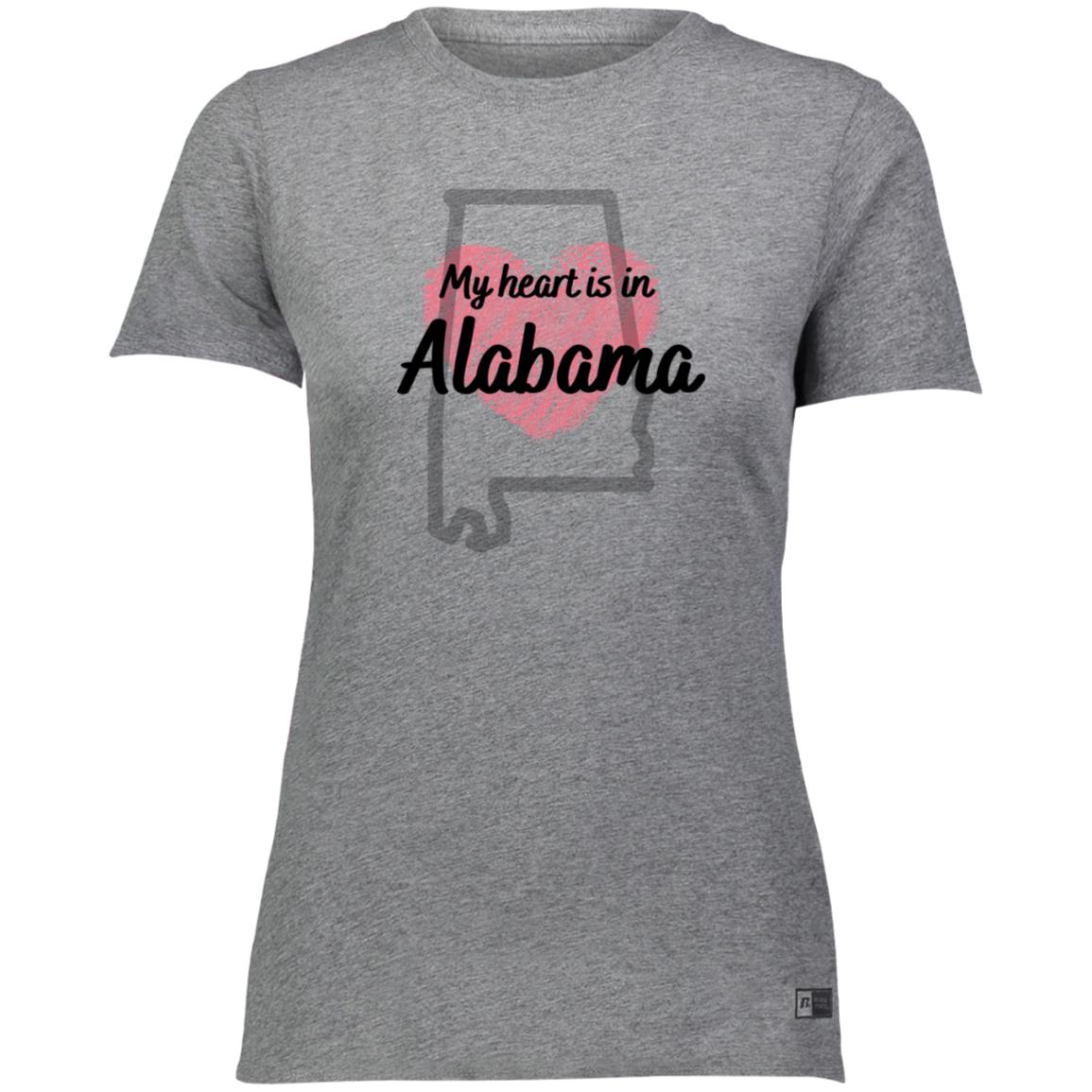 Alabama Ladies Essential Dri-Power Tee: My heart is in AL