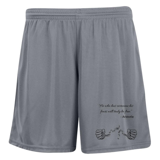 Motivational Ladies' Moisture-Wicking 7 inch Inseam Training Shorts: Break your Comfort Zone cuffs
