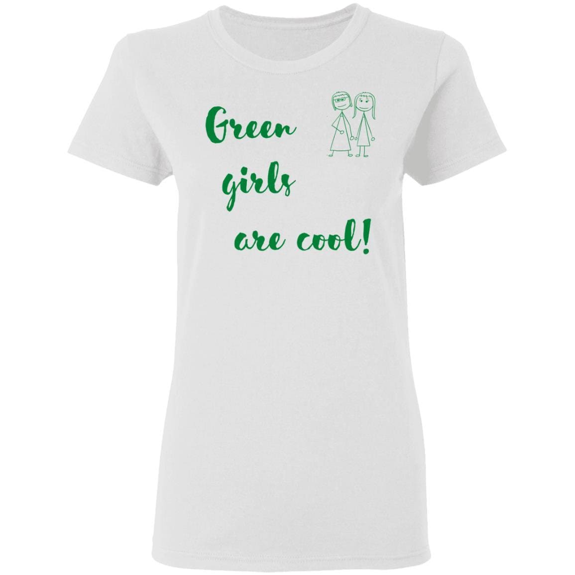 Green Girl Ladies' T-shirt (Green Font)
