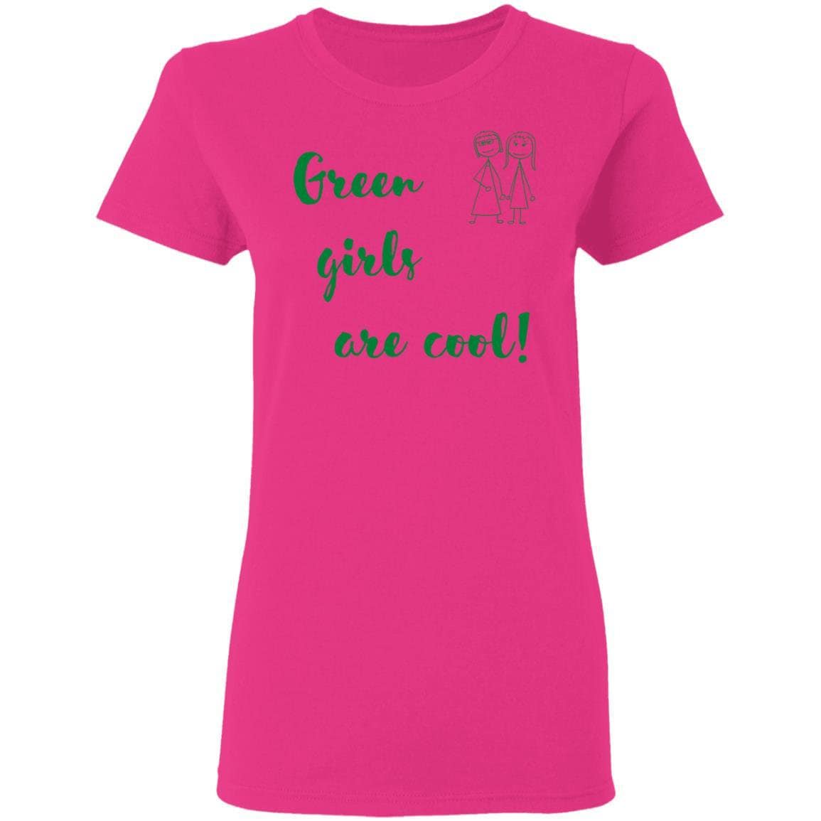 Green Girl Ladies' T-shirt (Green Font)