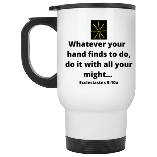 Sonbeams White Stainless Steel Travel Mug