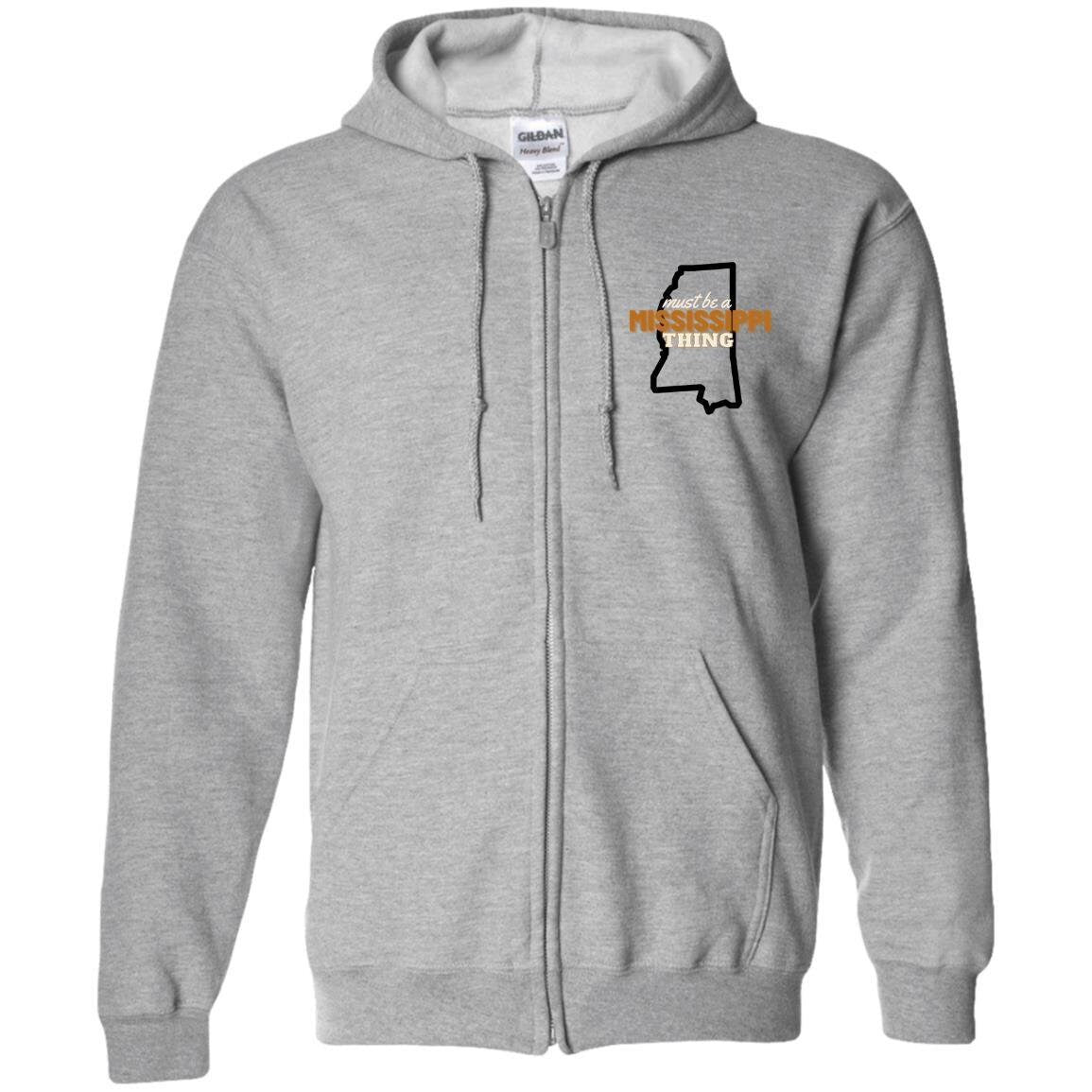 Mississippi Zip Up Hooded Sweatshirt | Mississippi Clothing | GIFTS FOR HIM or her
