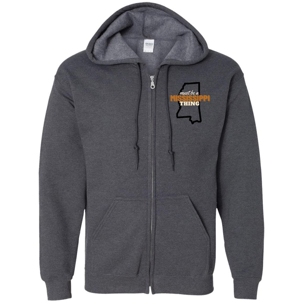 Mississippi Zip Up Hooded Sweatshirt | Mississippi Clothing | GIFTS FOR HIM or her