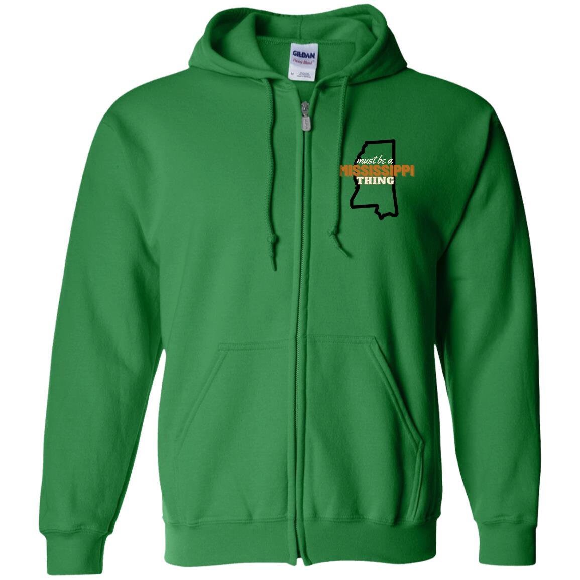 Mississippi Zip Up Hooded Sweatshirt | Mississippi Clothing | GIFTS FOR HIM or her