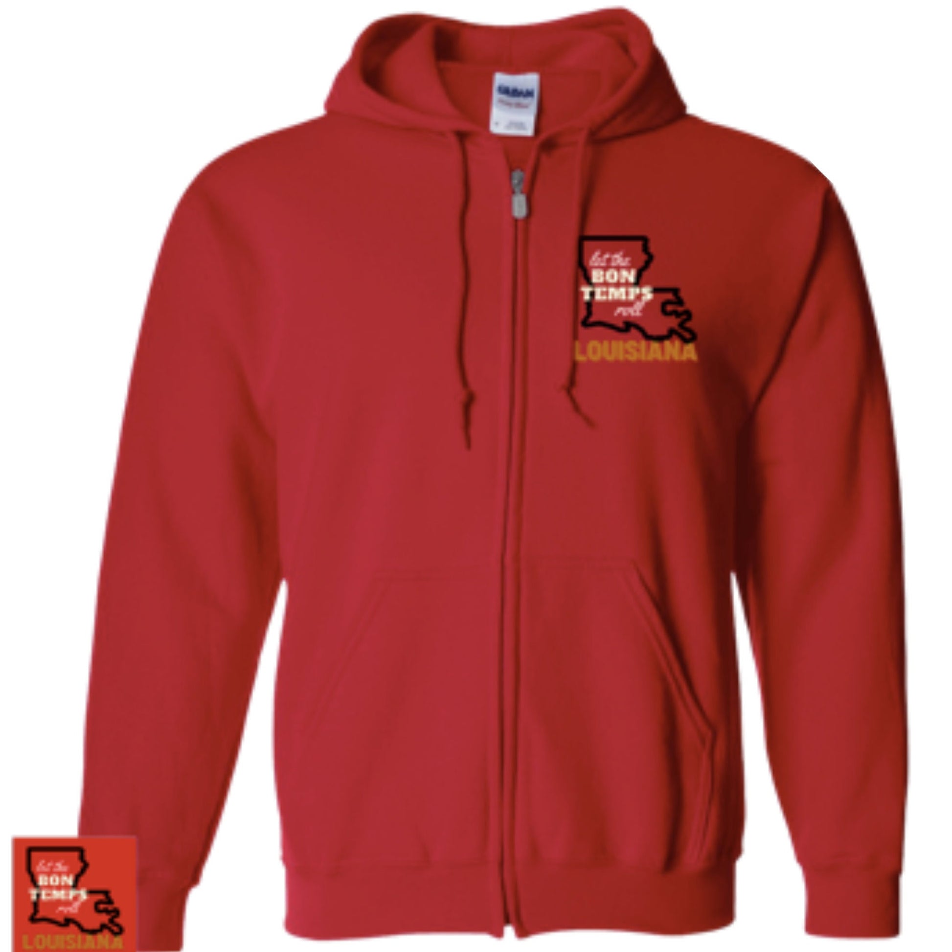 Louisiana Zip Up Hooded Sweatshirt | Louisiana Clothing | GIFTS FOR HIM or her
