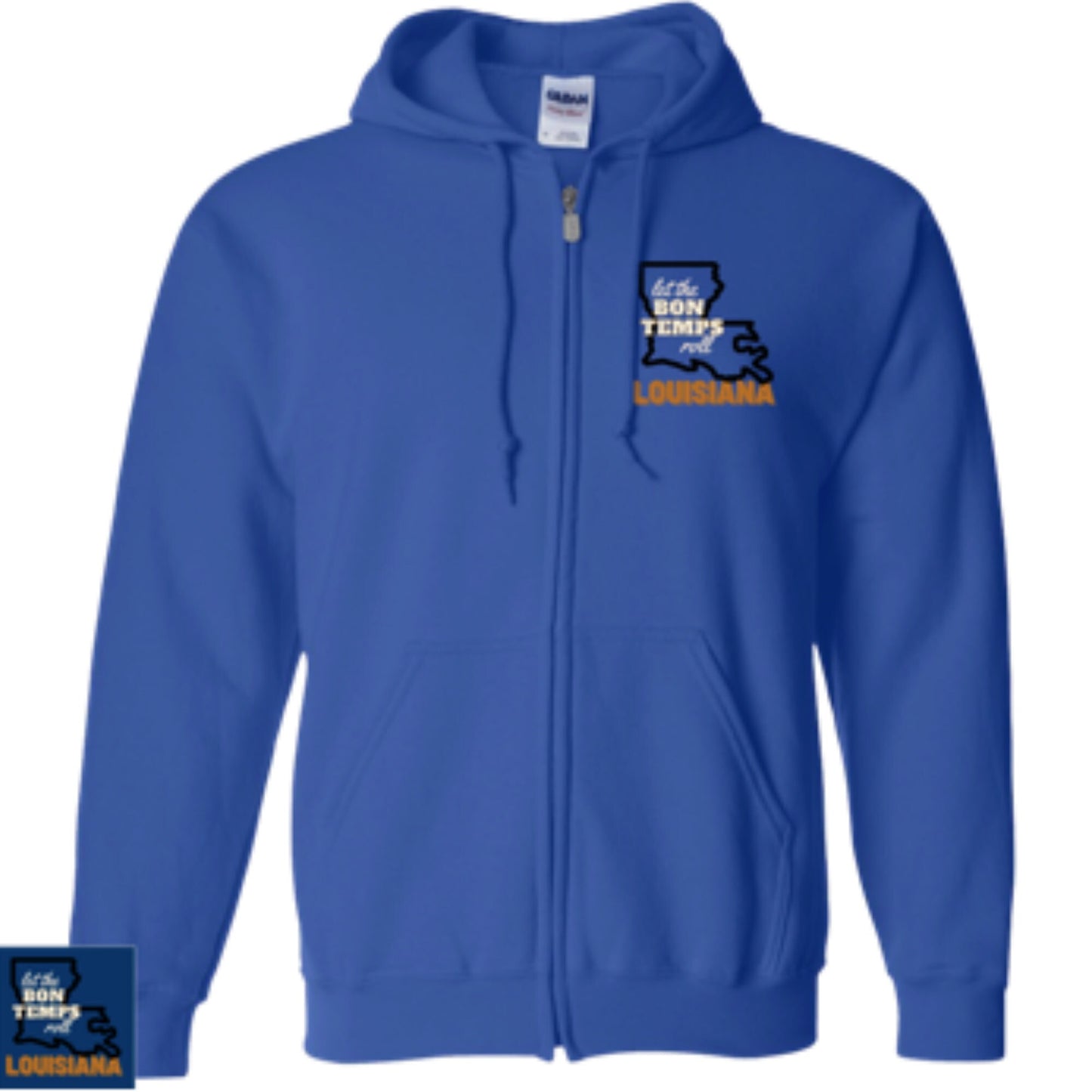 Louisiana Zip Up Hooded Sweatshirt | Louisiana Clothing | GIFTS FOR HIM or her
