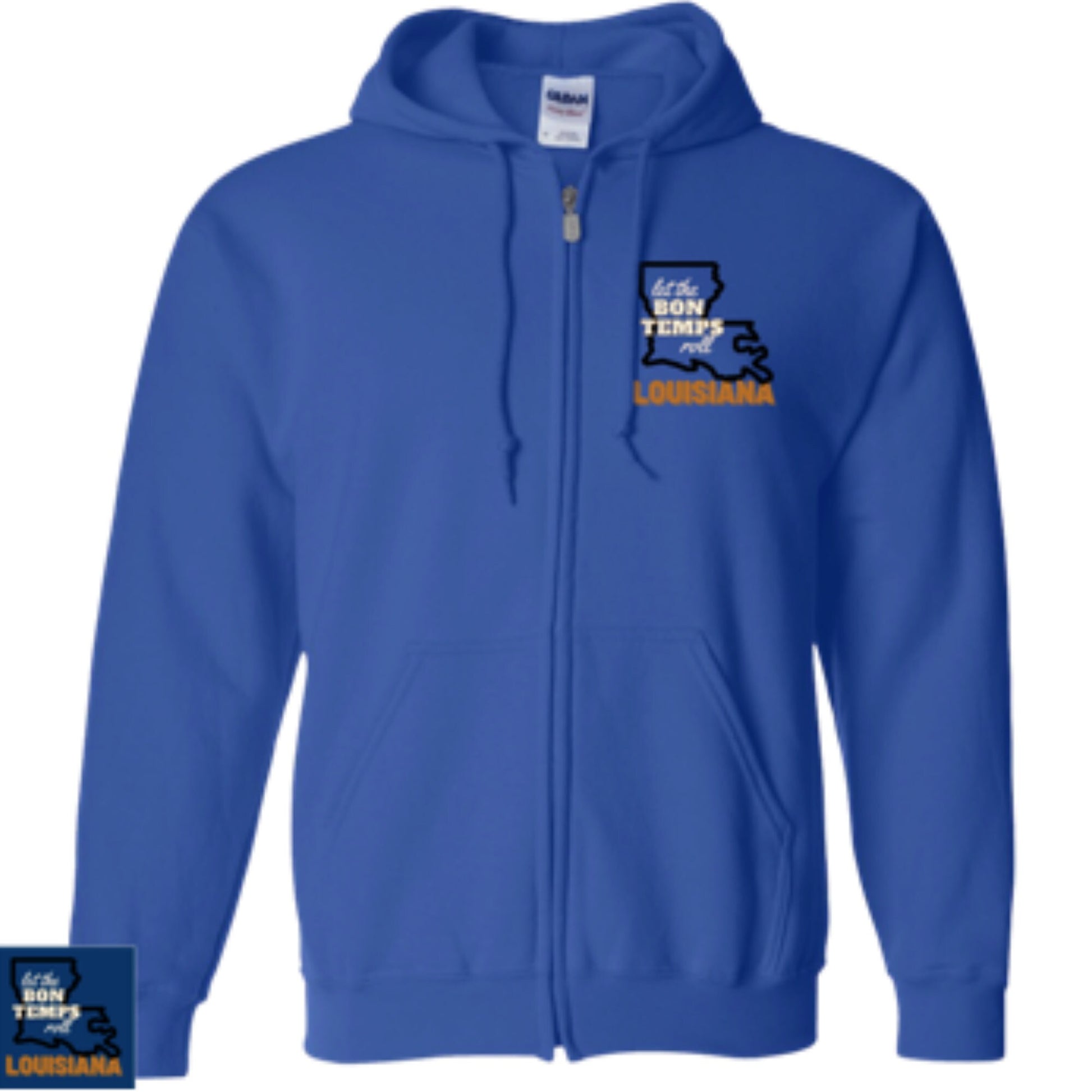 Louisiana Zip Up Hooded Sweatshirt | Louisiana Clothing | GIFTS FOR HIM or her