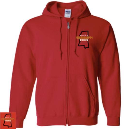 Mississippi Zip Up Hooded Sweatshirt | Mississippi Clothing | GIFTS FOR HIM or her