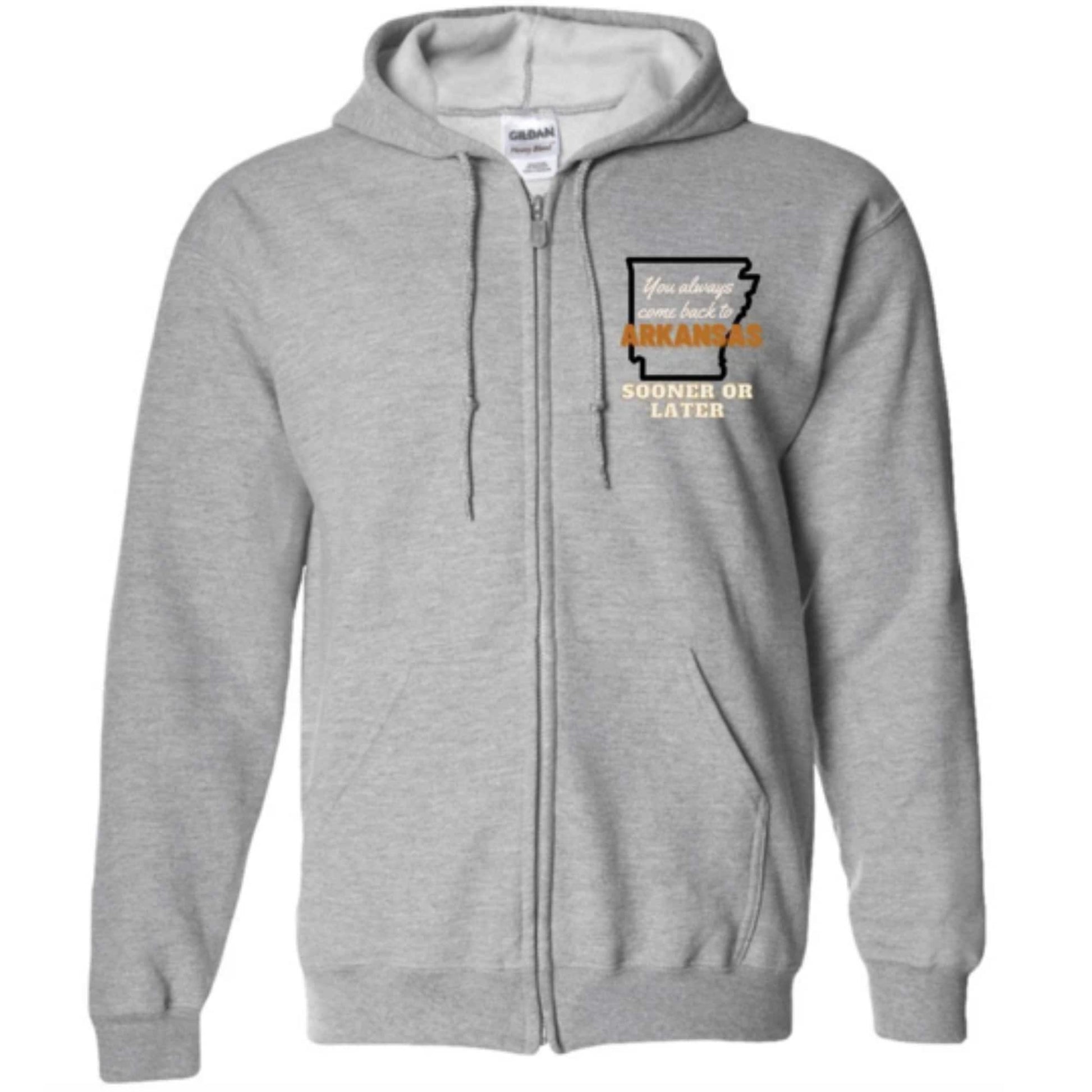 Arkansas Zip Up Hooded Sweatshirt | Arkansas Clothing | GIFTS FOR HIM or her
