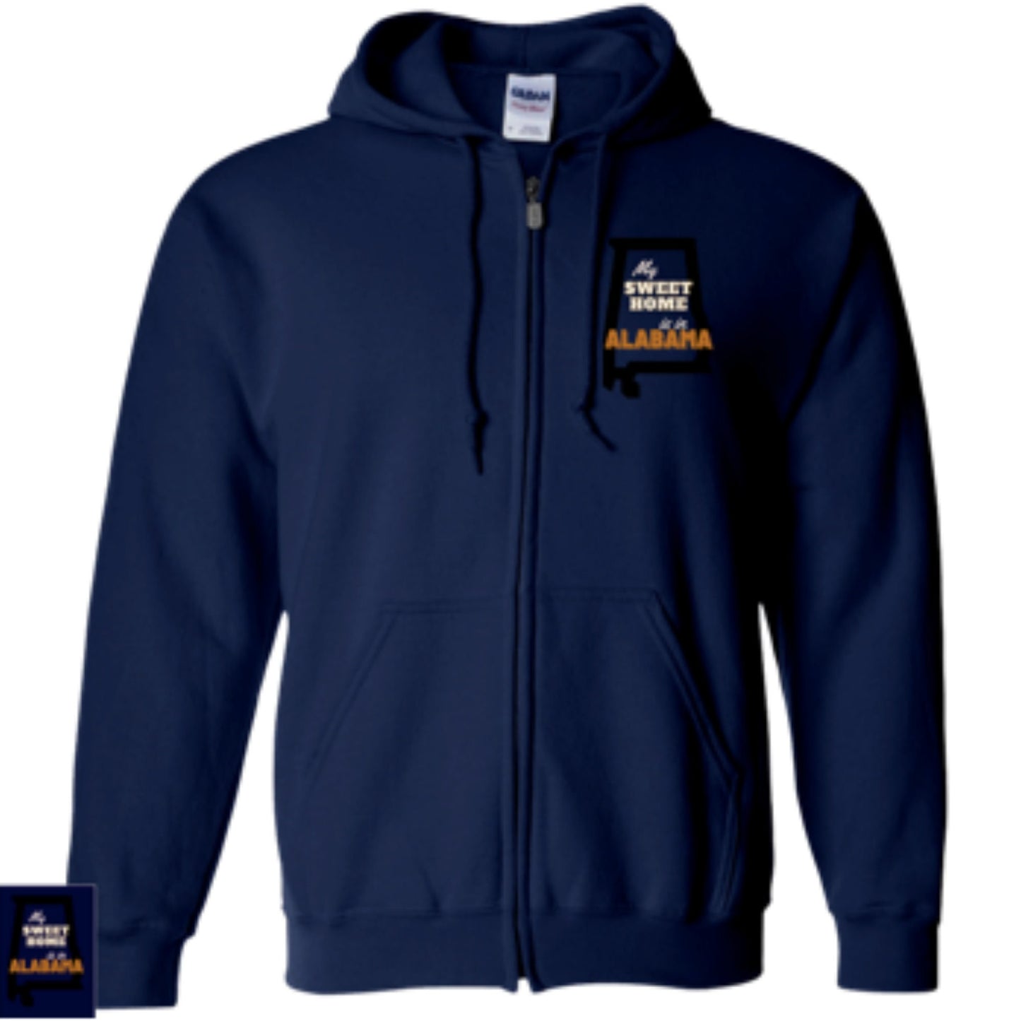 Alabama Zip Up Hooded Sweatshirt | Alabama Clothing | GIFTS FOR HIM or her