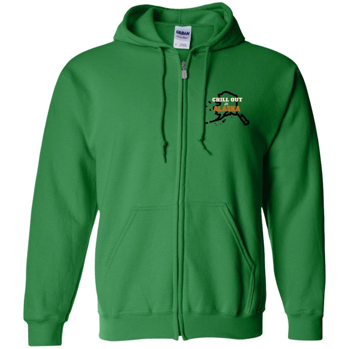 Alaska State Zip Up Hooded Sweatshirt | Alaska State Clothing | GIFTS FOR HIM or her