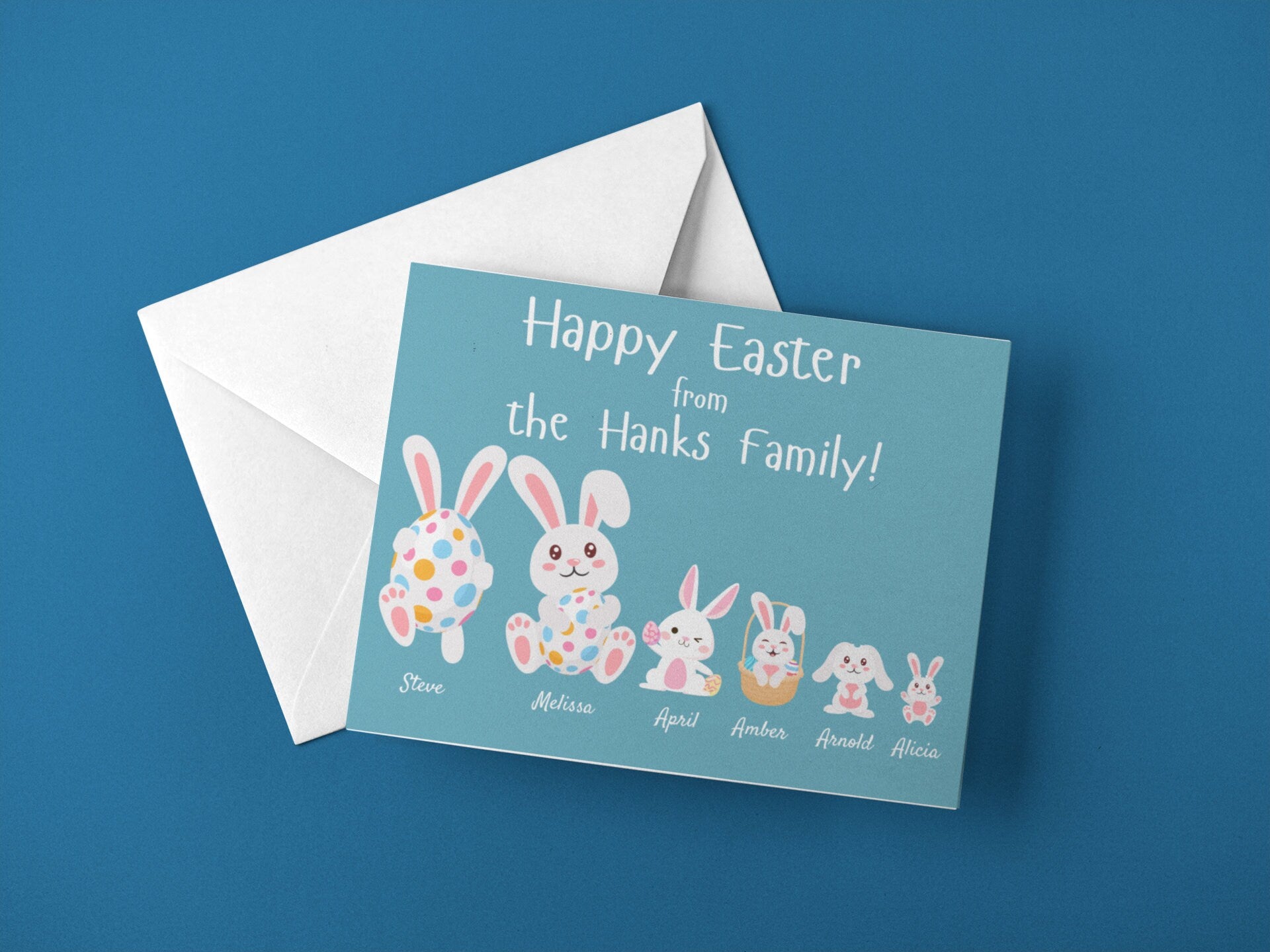Easter Greeting Cards Family Name Printable