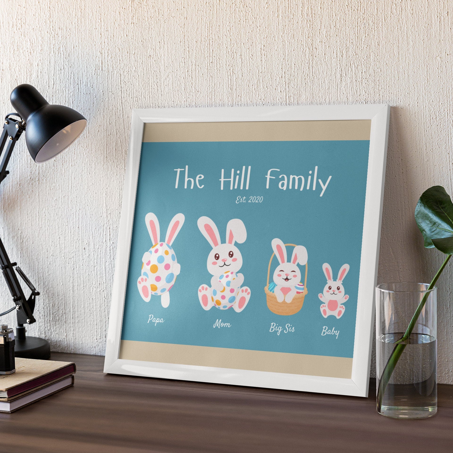 Easter Custom Family Name Print Last Name Printable