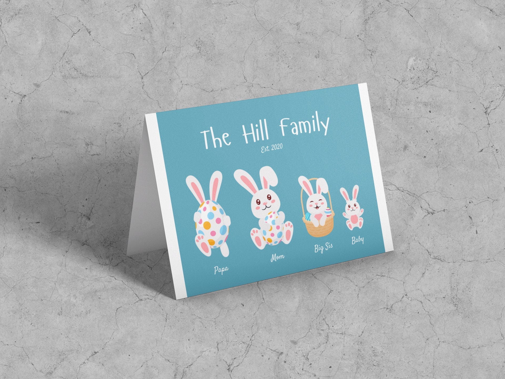 Easter Greeting Cards Family Name