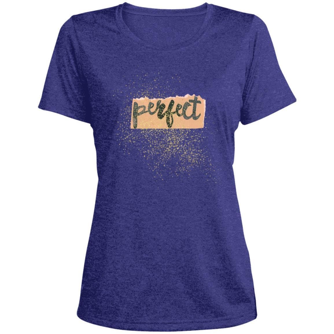 Glitter-Perfect LST360 Ladies' Heather Scoop Neck Performance Tee