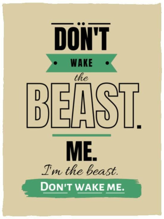 Cuddly VPL Cozy Plush Fleece Blanket - 30inx40in: Don't Wake the Beast