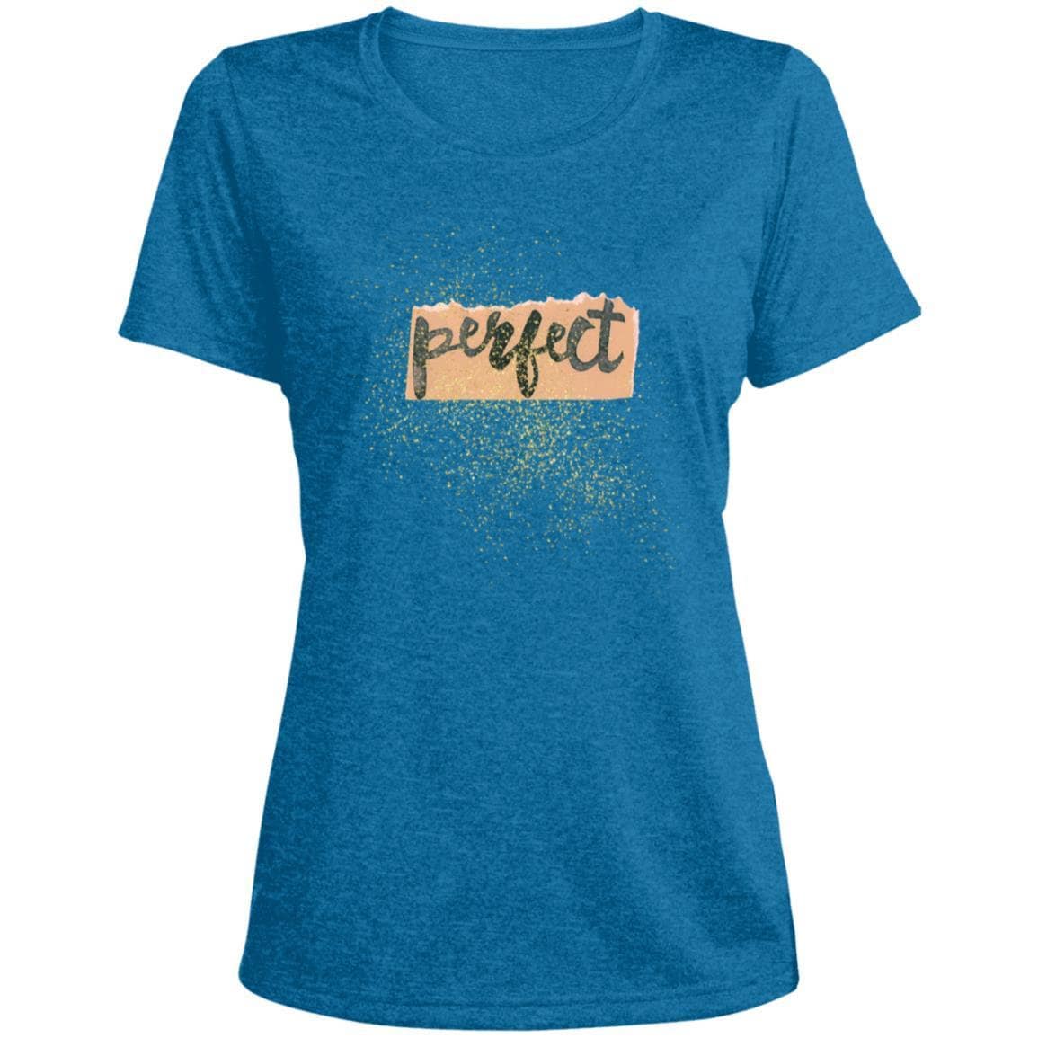 Glitter-Perfect LST360 Ladies' Heather Scoop Neck Performance Tee