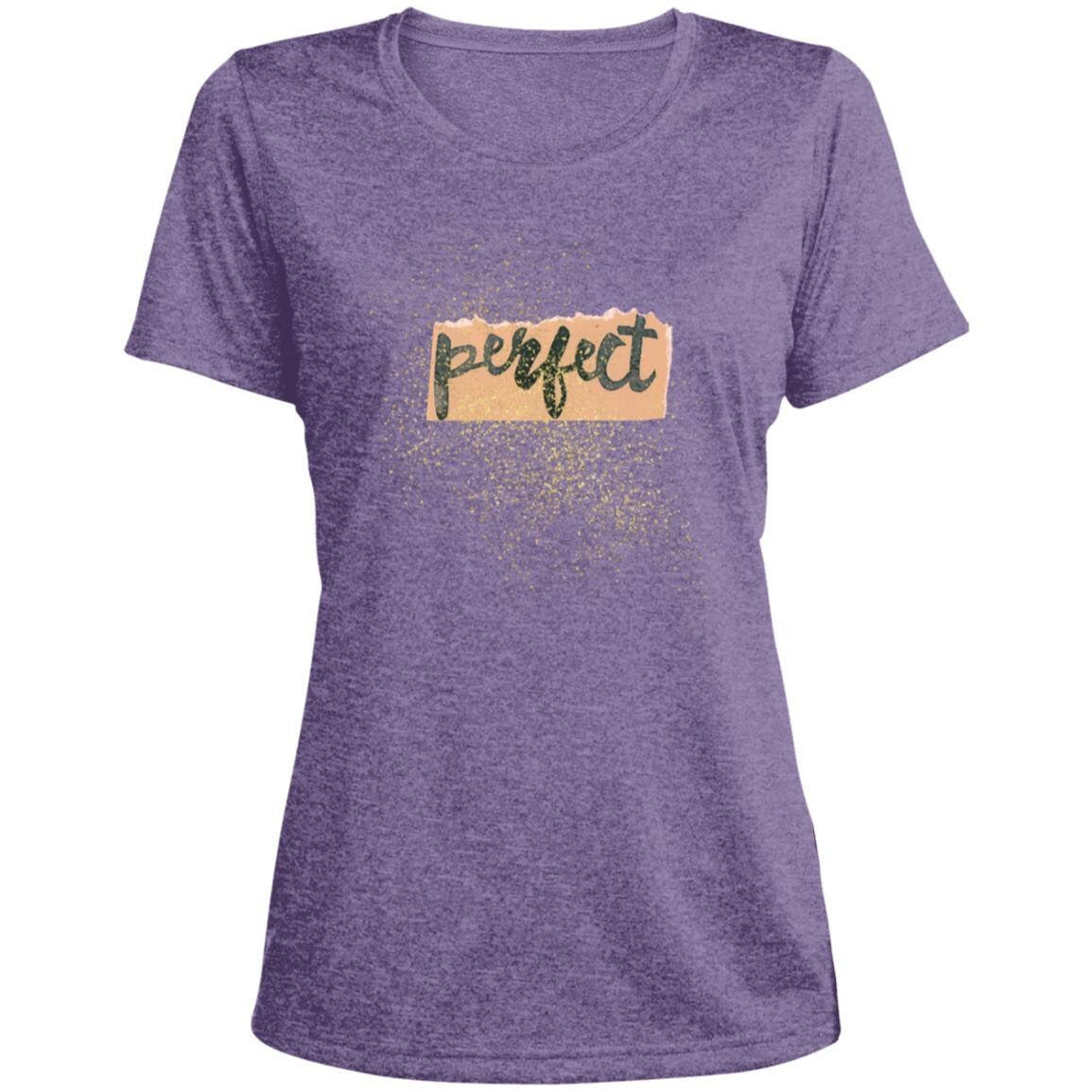 Glitter-Perfect LST360 Ladies' Heather Scoop Neck Performance Tee