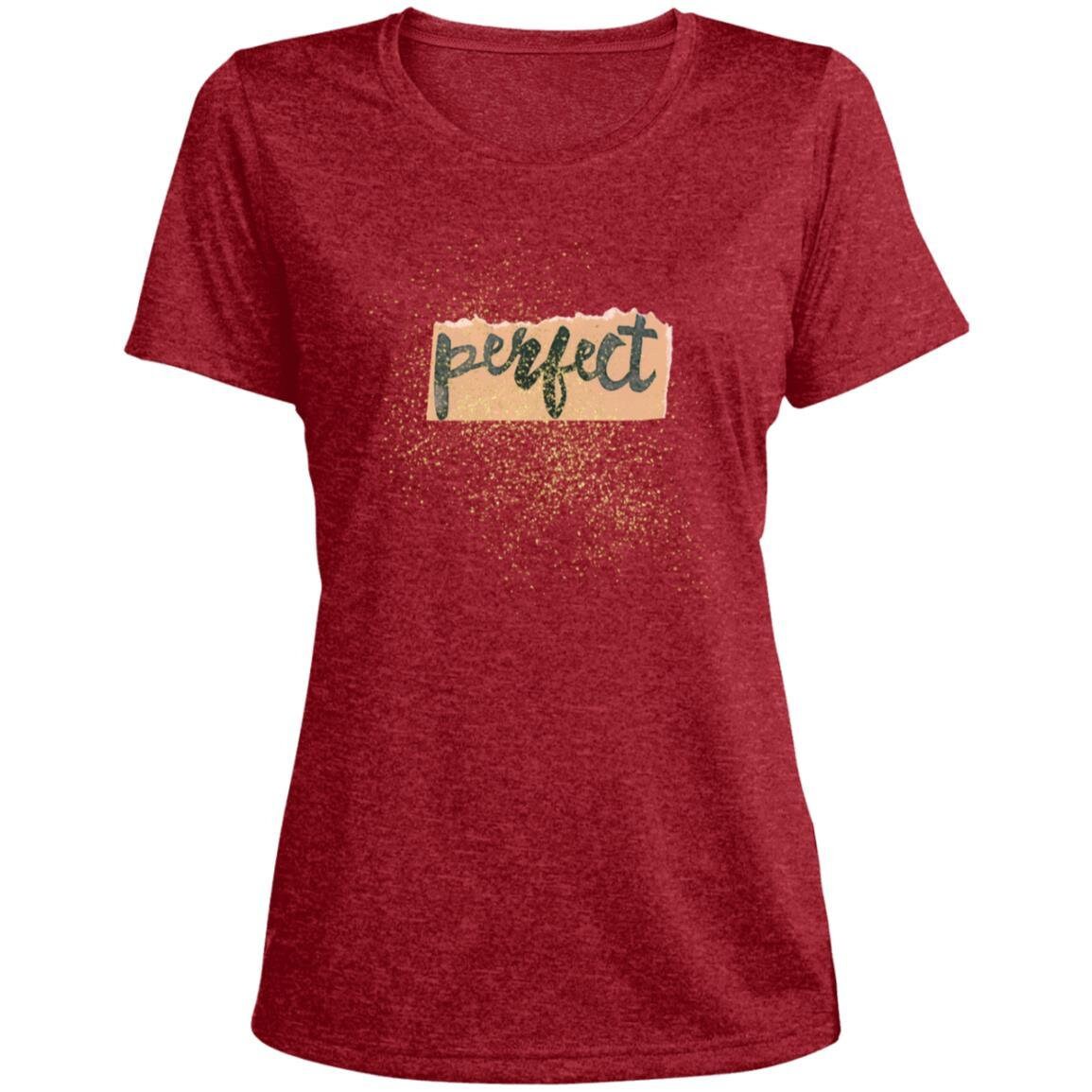 Glitter-Perfect LST360 Ladies' Heather Scoop Neck Performance Tee
