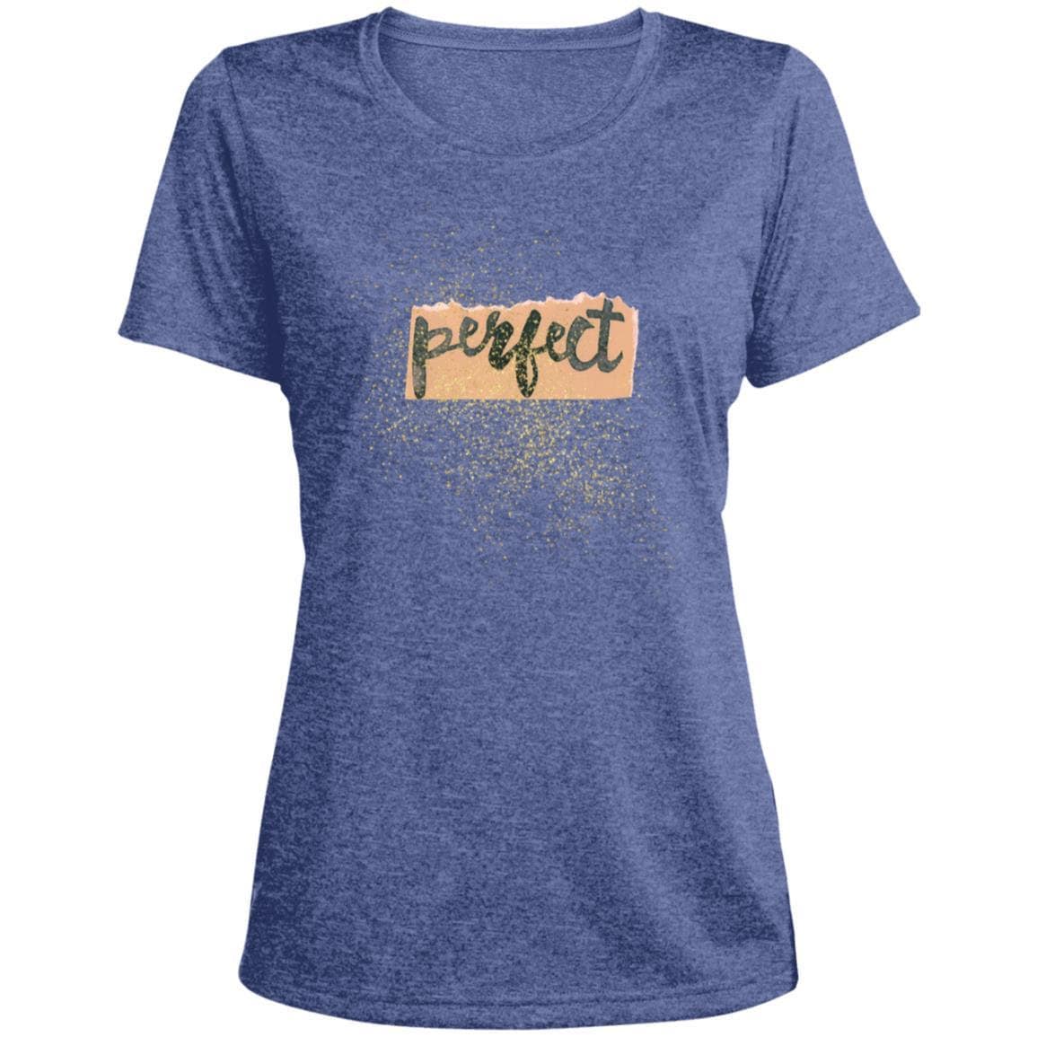 Glitter-Perfect LST360 Ladies' Heather Scoop Neck Performance Tee