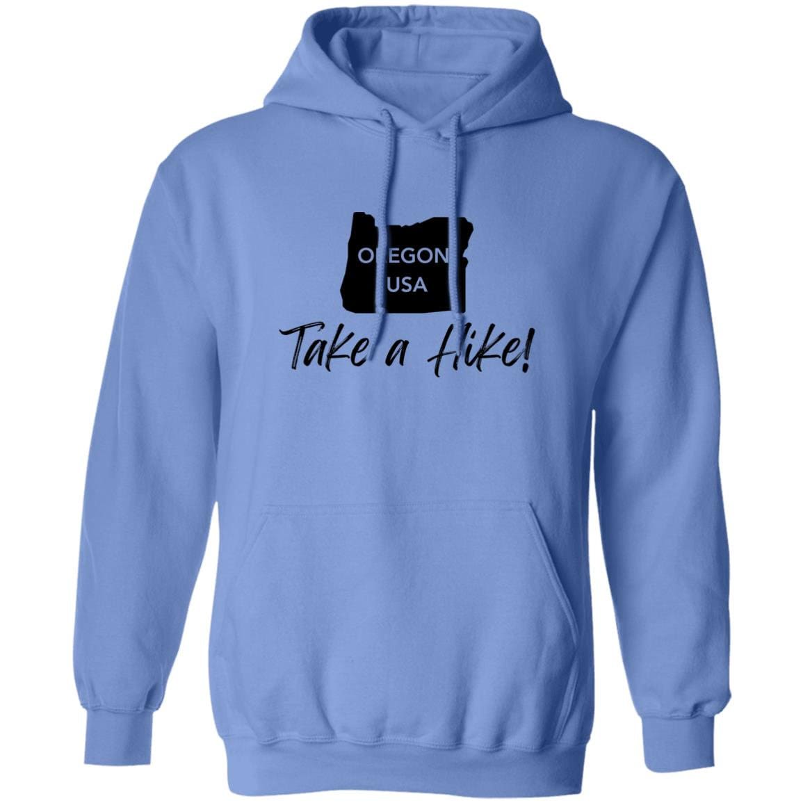 Comfy G185 Pullover Hoodie for men or women - Take a Hike Oregon black print