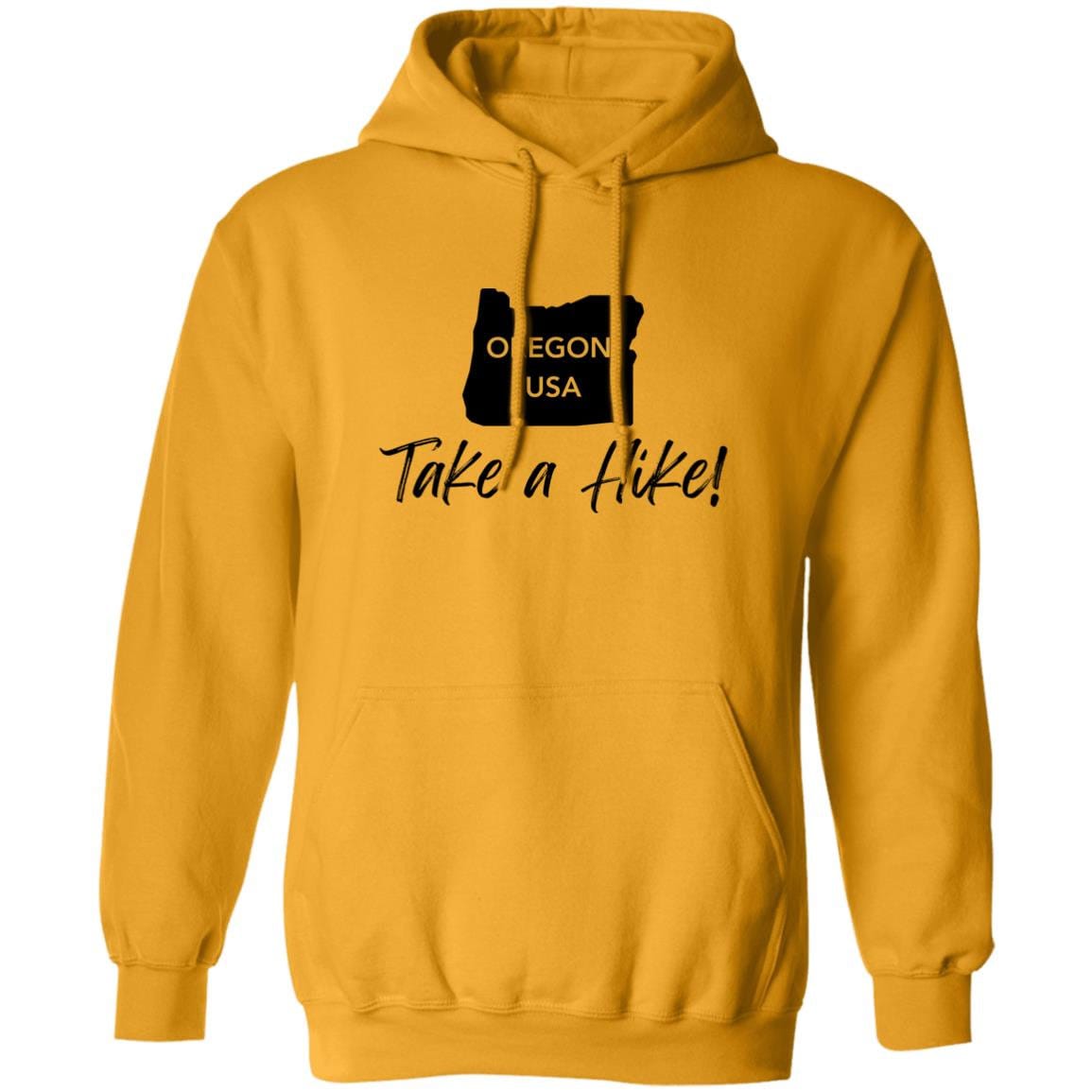 Comfy G185 Pullover Hoodie for men or women - Take a Hike Oregon black print