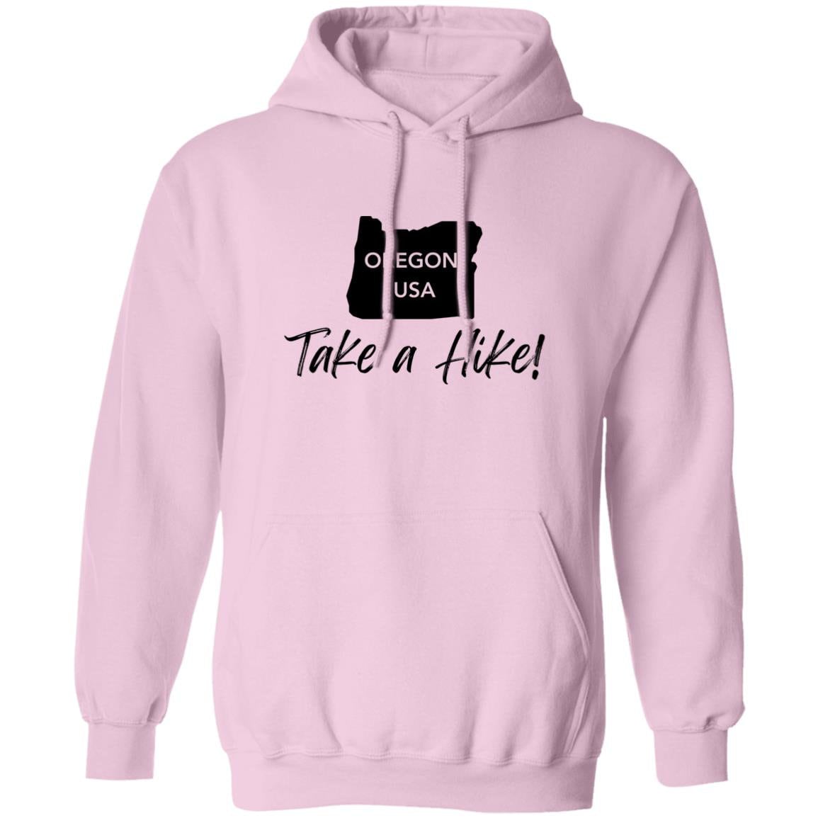 Comfy G185 Pullover Hoodie for men or women - Take a Hike Oregon black print