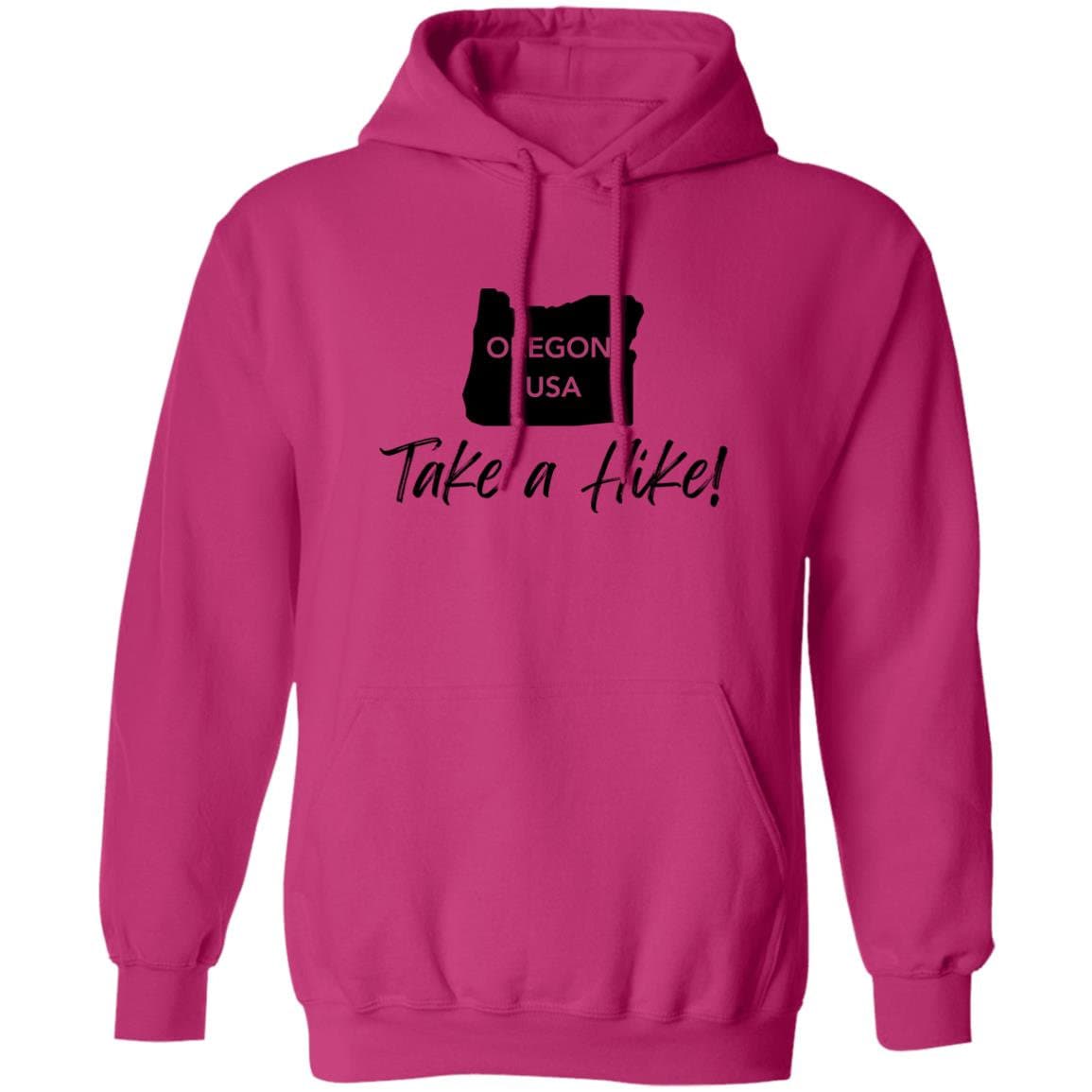 Comfy G185 Pullover Hoodie for men or women - Take a Hike Oregon black print